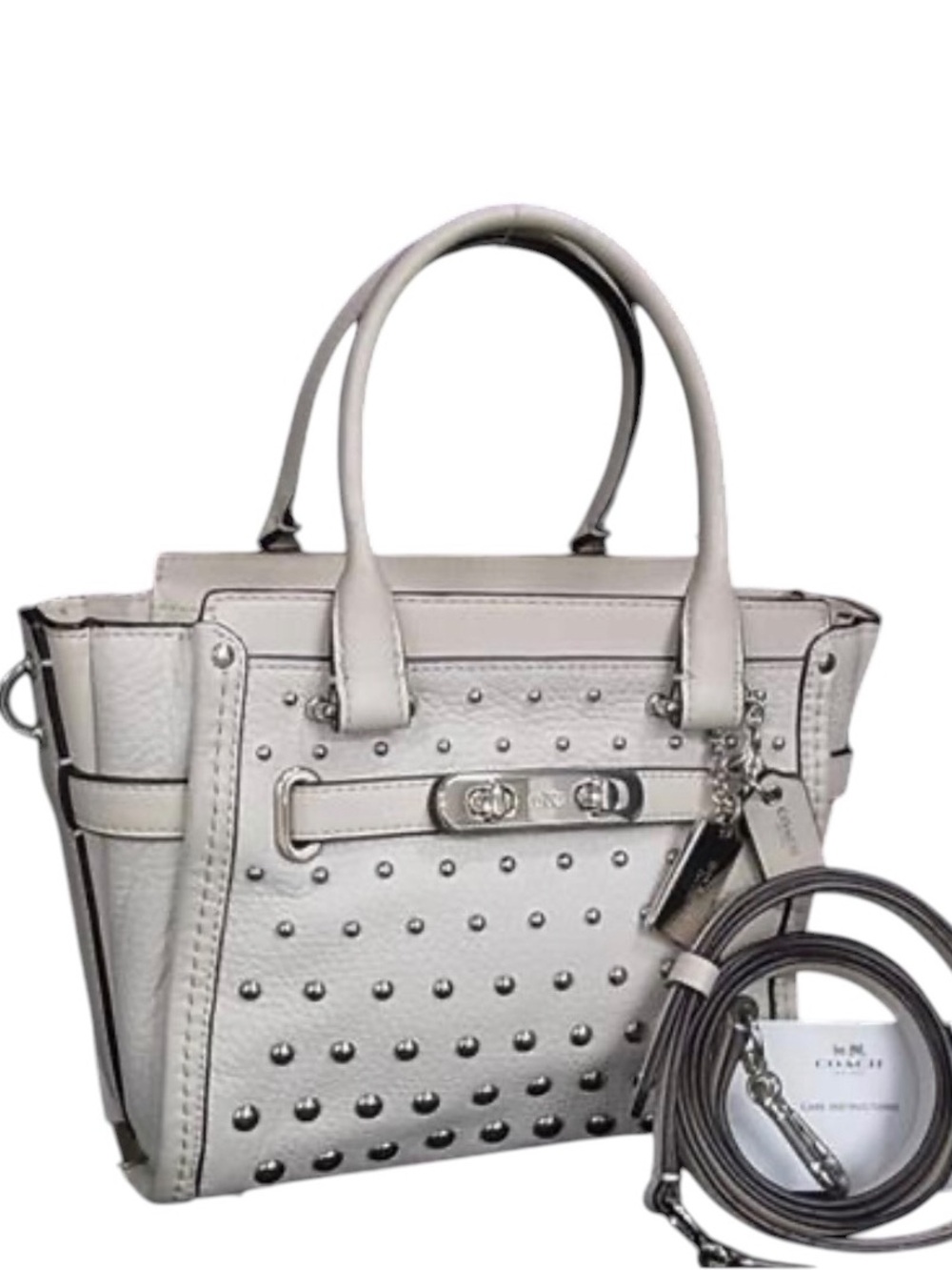 Coach Studded Swagger 21 in Ivory Coast